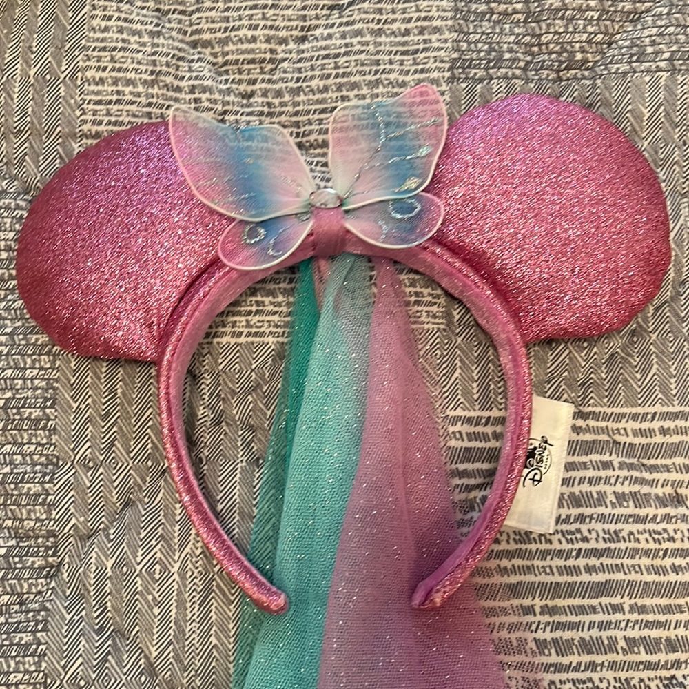Pink glitter Minnie ears Disney Parks